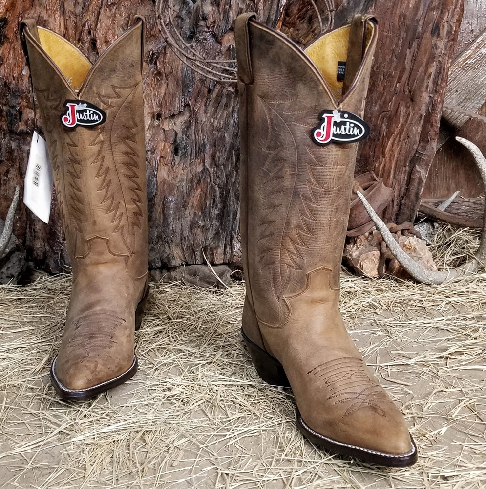 NWT Justin "florica" Bay Apache cowboy boots 8B - Picture 2 of 7